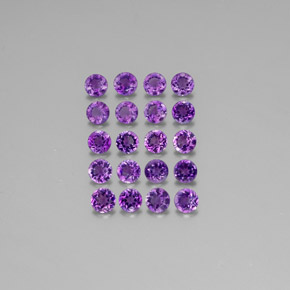  ct natürliche violetter Amethyst-Edelsteine, Rundschliff, VS