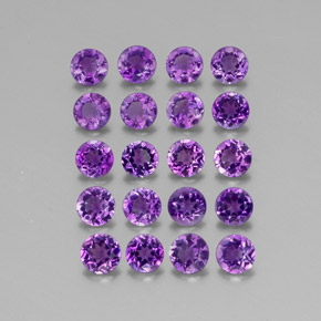  ct natürliche violetter Amethyst-Edelsteine, Rundschliff, VS