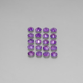  ct natürliche violetter Amethyst-Edelsteine, Rundschliff, VS