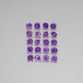  ct natürliche violetter Amethyst-Edelsteine, Rundschliff, VS