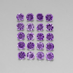  ct natürliche violetter Amethyst-Edelsteine, Rundschliff, VS