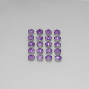  ct natürliche violetter Amethyst-Edelsteine, Rundschliff, VS