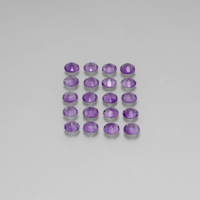  ct natürliche violetter Amethyst-Edelsteine, Rundschliff, VS