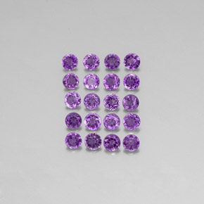  ct natürliche violetter Amethyst-Edelsteine, Rundschliff, VS