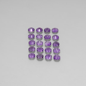  ct natürliche violetter Amethyst-Edelsteine, Rundschliff, VS