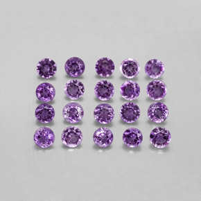  ct natürliche violetter Amethyst-Edelsteine, Rundschliff, VS