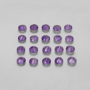  ct natürliche violetter Amethyst-Edelsteine, Rundschliff, VS