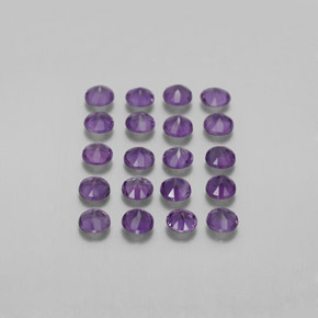  ct natürliche violetter Amethyst-Edelsteine, Rundschliff, VS