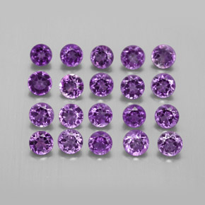  ct natürliche Violet Amethyst-Edelsteine, Rund Schliff, VS