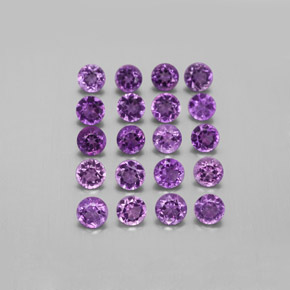  ct natürliche violetter Amethyst-Edelsteine, Rundschliff, VS