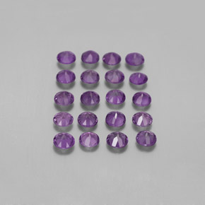  ct natürliche violetter Amethyst-Edelsteine, Rundschliff, VS