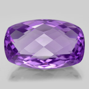 18,21 ctw natürlicher violetter Amethyst, Kissenschliff, VVS-VS