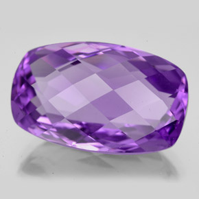 18,21 ctw natürlicher violetter Amethyst, Kissenschliff, VVS-VS