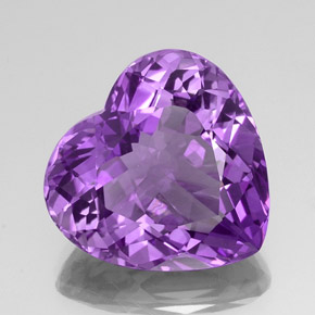 20,85 ctw natürlicher violetter Amethyst, Herzform, VVS-VS