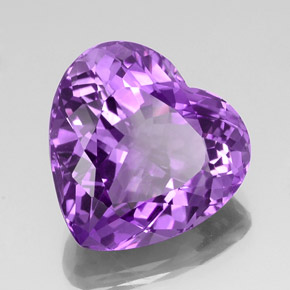 20,85 ctw natürlicher violetter Amethyst, Herzform, VVS-VS