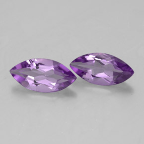  ct natürliche violetter Amethyst-Edelsteine, Marquise, VS