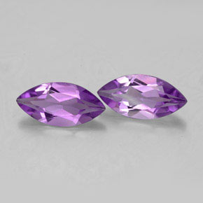  ct natürliche violetter Amethyst-Edelsteine, Marquise, VS