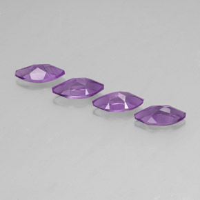  ct natürliche violetter Amethyst-Edelsteine, Marquise, VS