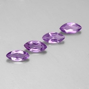 3,68 ct natürliche violetter Amethyst-Edelsteine, Marquise, VS
