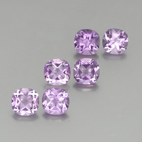 5,51 ct natürliche Helles Magenta Amethyst-Edelsteine, Kissenschliff, VS