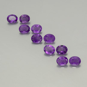 3.09 ct natürliche tiefviolett Amethyst-Edelsteine, Oval Schliff, VS
