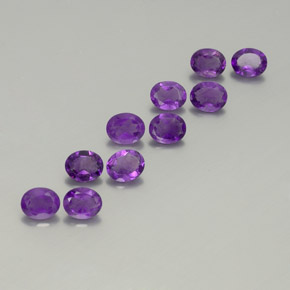 3.09 ct natürliche tiefviolett Amethyst-Edelsteine, Oval Schliff, VS