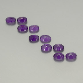 3.09 ct natürliche tiefviolett Amethyst-Edelsteine, Oval Schliff, VS