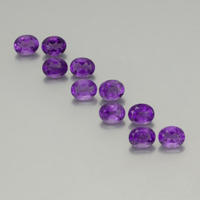 3.52 ct natürliche Intensives Violett Amethyst-Edelsteine, Oval Schliff, VS
