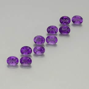 3.52 ct natürliche Intensives Violett Amethyst-Edelsteine, Oval Schliff, VS