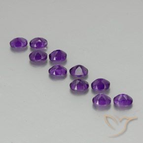 3.83 ct natürliche Lebhaftes Violett Amethyst-Edelsteine, Oval, VS