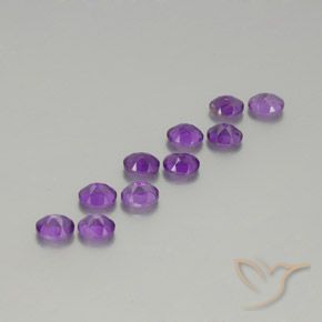 3.67 ct natürliche Intensives Violett Amethyst-Edelsteine, Oval, VS