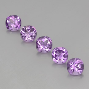  ct natürliche violetter Amethyst-Edelsteine, Kissenschliff, VS