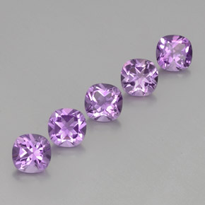  ct natürliche violetter Amethyst-Edelsteine, Kissenschliff, VS
