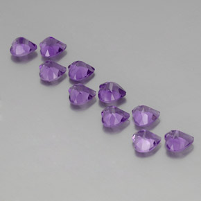 7.37 ct natürliche Intensives Violett Amethyst-Edelsteine, Herzform, VS