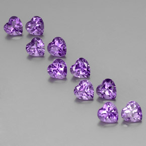 7,53 ct natürliche Lilaisch-violett Amethyst-Edelsteine, Herzform, VS