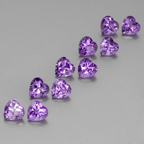 7,53 ct natürliche Lilaisch-violett Amethyst-Edelsteine, Herzform, VS