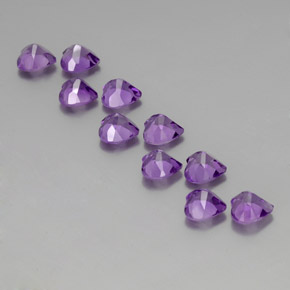 7,53 ct natürliche Lilaisch-violett Amethyst-Edelsteine, Herzform, VS