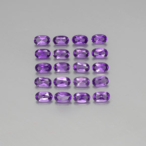 4,34 ct natürliche Lebhaftes Violett Amethyst-Edelsteine, Oval Schliff, VVS-VS