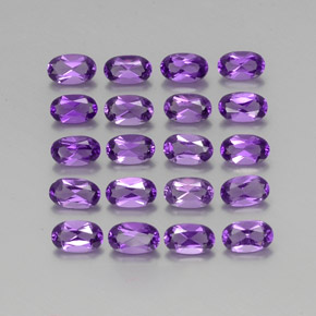 4,34 ct natürliche Lebhaftes Violett Amethyst-Edelsteine, Oval Schliff, VVS-VS