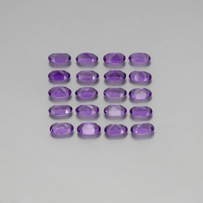 4,34 ct natürliche Lebhaftes Violett Amethyst-Edelsteine, Oval Schliff, VVS-VS
