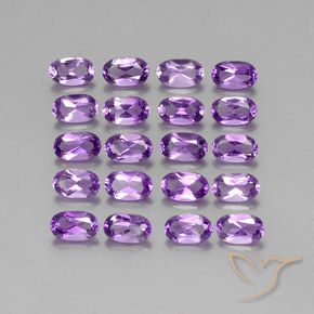4.31 ct natürliche Lebhaftes Violett Amethyst-Edelsteine, Oval, VVS-VS
