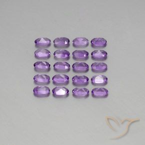 4.31 ct natürliche Lebhaftes Violett Amethyst-Edelsteine, Oval, VVS-VS
