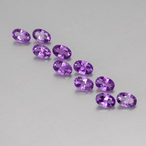 4.08 ct natürliche Lebhaftes rosa Violett Amethyst-Edelsteine, Oval Schliff, VVS-VS