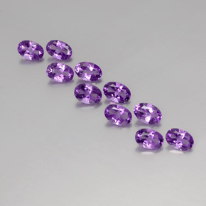 3.96 ct natürliche Mitteldunkles Violettviolett Amethyst-Edelsteine, Oval Schliff, VVS-VS