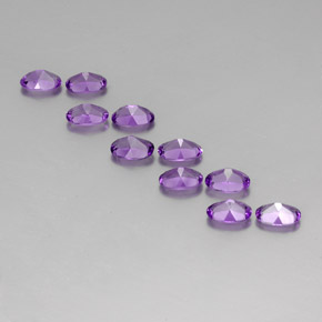 3.96 ct natürliche Mitteldunkles Violettviolett Amethyst-Edelsteine, Oval Schliff, VVS-VS