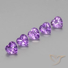 3.52ctw Natürlicher Lebhaftes Violett Amethyst, Herz, VVS-VS