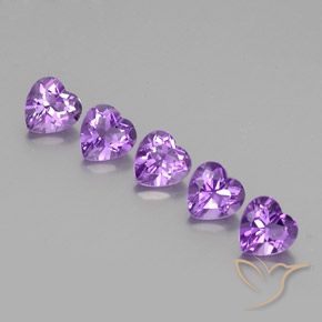 3.52 ct natürliche Lebhaftes Violett Amethyst-Edelsteine, Herz, VVS-VS