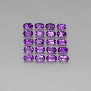 4.65 ct natürliche Lebhaftes Violett Amethyst-Edelsteine, Oval Schliff, VVS-VS