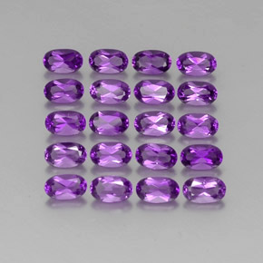 4.65 ct natürliche Lebhaftes Violett Amethyst-Edelsteine, Oval Schliff, VVS-VS