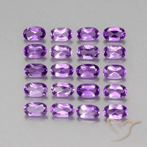 4.38 ct natürliche Lilaisch-violett Amethyst-Edelsteine, Oval, VVS-VS